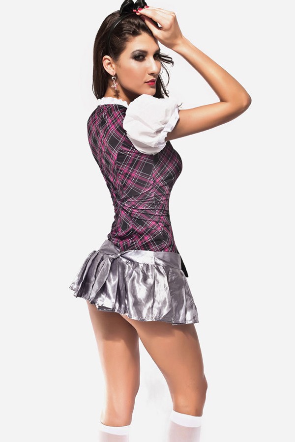 Uniform Costumes Adorable Puffy Short Sleeve School Girl Uniform - Click Image to Close